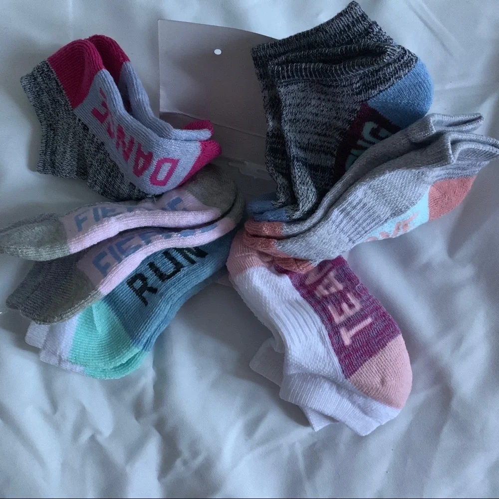 6 Pair Socks for Girls Low Cut Socks Small Set Bundle Kids